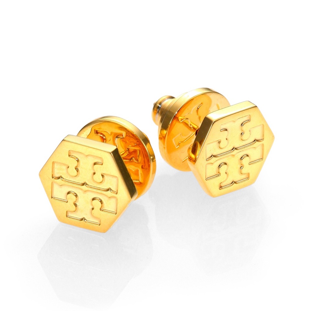 Tory Burch Logo Stud Earrings
